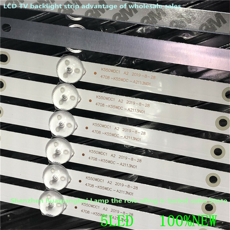 FOR 5LED Backlight Strip for 55PUF6092 K550WDC1 A2 4708-K55WDC-A2113N01 471R1P79 5LED(6V) 545mm