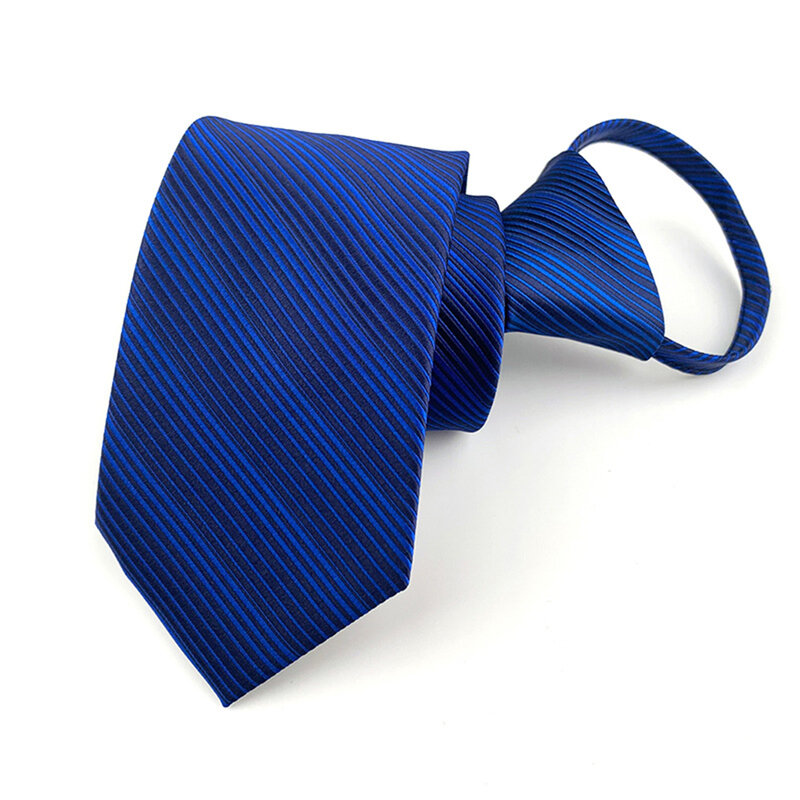 Corbata de boda clásica con cremallera para hombre y mujer, corbata de rayas con flores de cachemir, corbata de 7cm negra preatada con cremallera, corbata de regalo