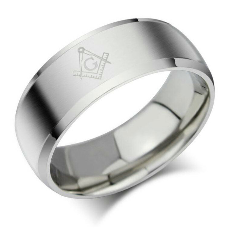 Masonicแหวนไทเทเนี่ยมแหวนผู้ชายเครื่องประดับสแตนเลสผู้หญิงผู้ชายของขวัญDropShipขายส่ง