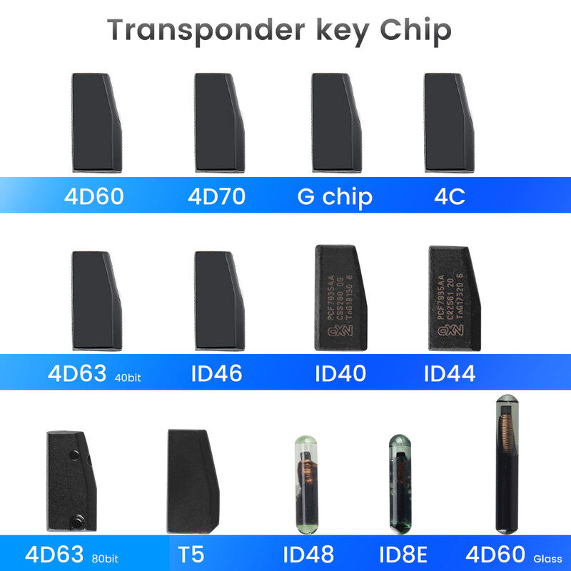 KEYYOU 4D ID40 ID44 ID46 ID63 40bit/80bit ID48 ID60 vetro ID70 ID8E T5 4C G Chip Transponder automatico chiave Auto remota Chip vuoto