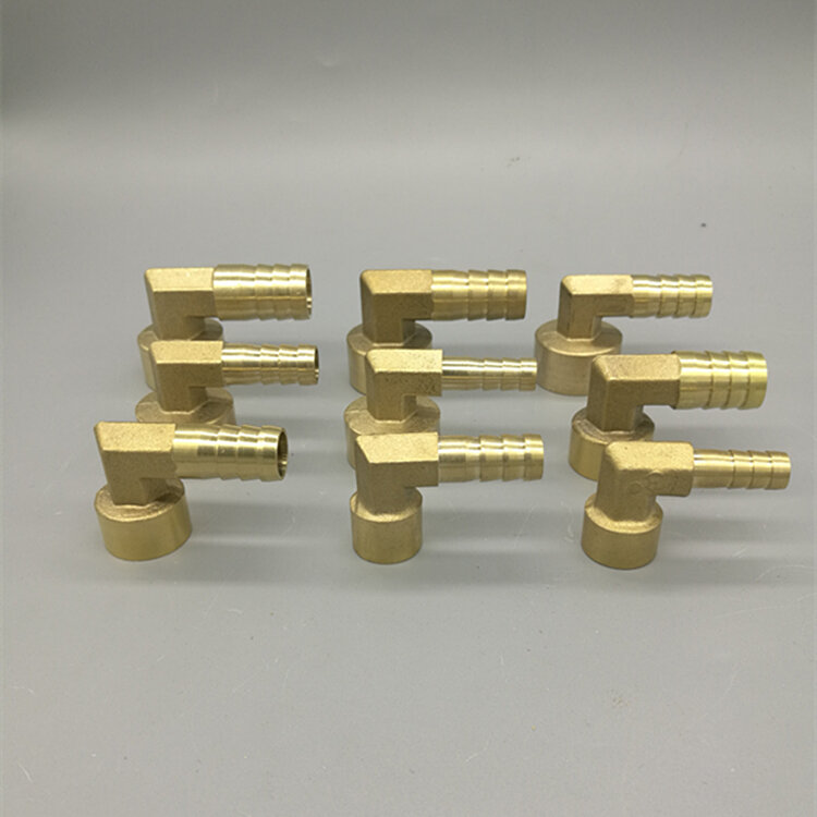 ท่อทองเหลืองท่อข้อศอก8มม.10มม.12มม.14มม.16มม.หาง1/4 "3/8" 1/2 "BSP หญิงด้ายทองแดง Connector Joint Coupler
