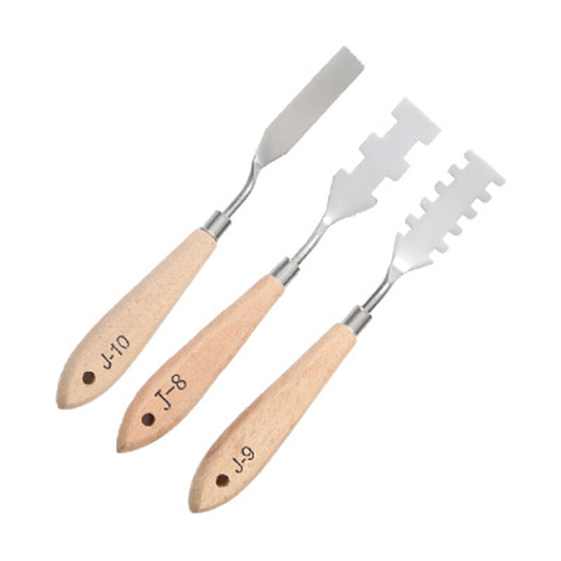 Professional Stainless Steel Spatula Palette Oil Painting Knife Flexible Blades Multifunctional Pigment Coloring Tool Stationery