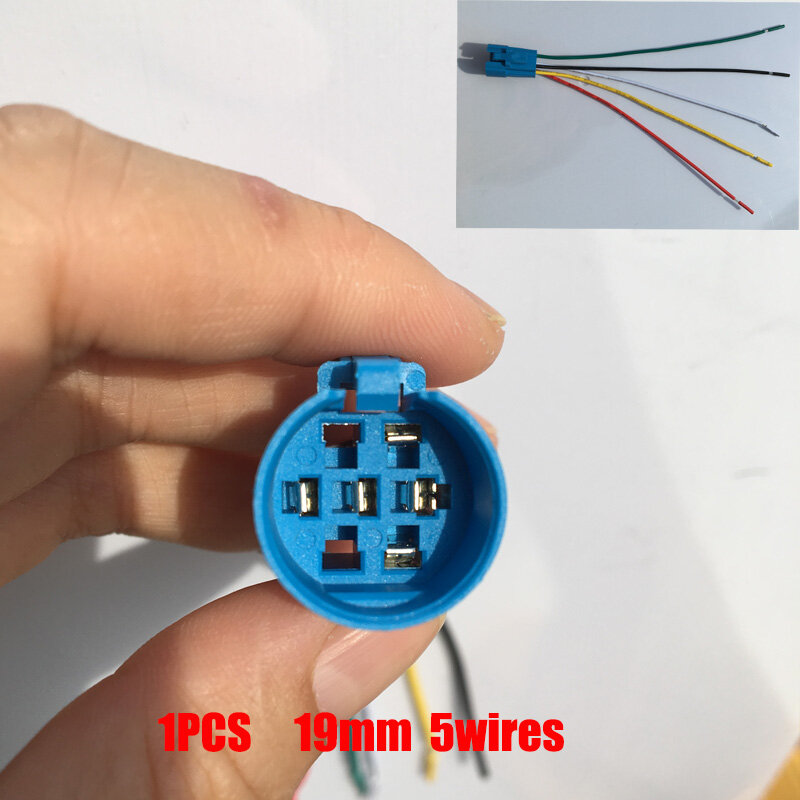 Soquete do cabo para a tecla do metal, fiação do interruptor, 2-6 fios, lâmpada estável, botão claro, 12mm, 16mm, 19mm, 22mm, 25mm