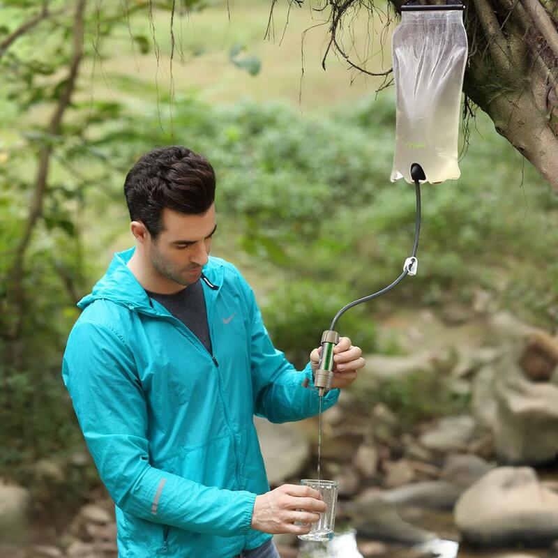Miniwell-Système de filtre à eau par gravité d'extérieur, pour la randonnée, le camping, la survie et les voyages