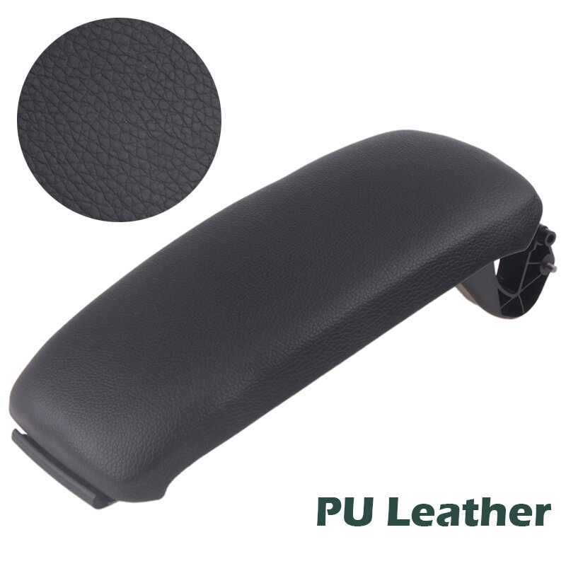 مسند ذراع غطاء مركز وحدة التحكم صندوق تخزين غطاء غطاء بولي Leather جلد صالح لأودي A3 8P 2003- 2012 أسود