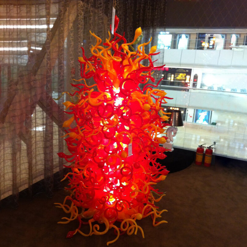 Luminária de vidro soprado à mão escultura luxuosa de led lâmpada de vidro criativa de arte para decoração de casa hotel