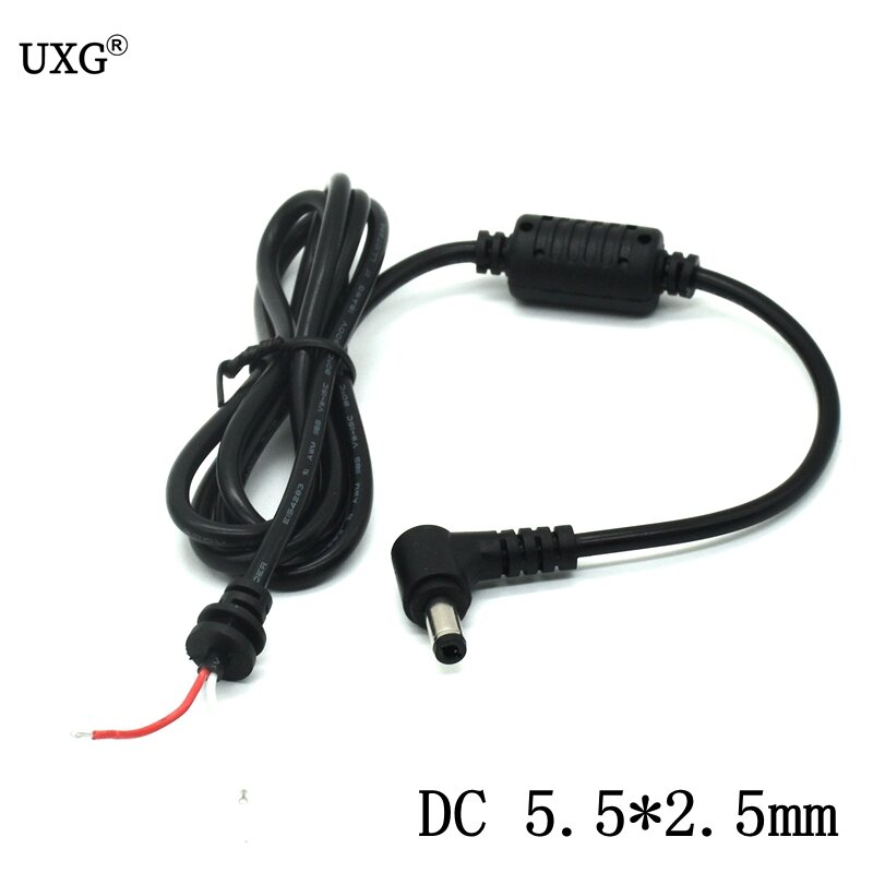 5.5X2.5mm DC Power Male Tip Plug Connector With Cord/ Cable For Toshiba Asus Lenovo Laptop Adapter, 5.5/2.5mm 120CM 4FT