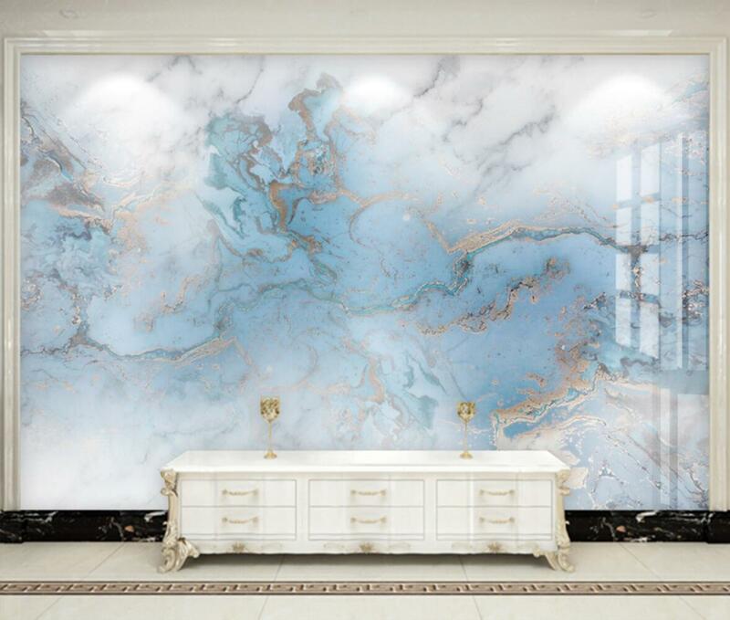 Beibehang-papel tapiz de mármol azul personalizado para paredes, papel tapiz fotográfico para decoración de sala de estar, pegatinas de pared para decoración del hogar