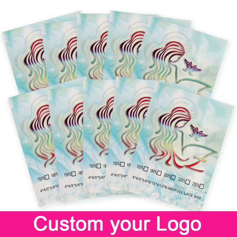 Пользовательский логотип для волос бесплатно дизайн вашей ленты для волос быстрая доставка