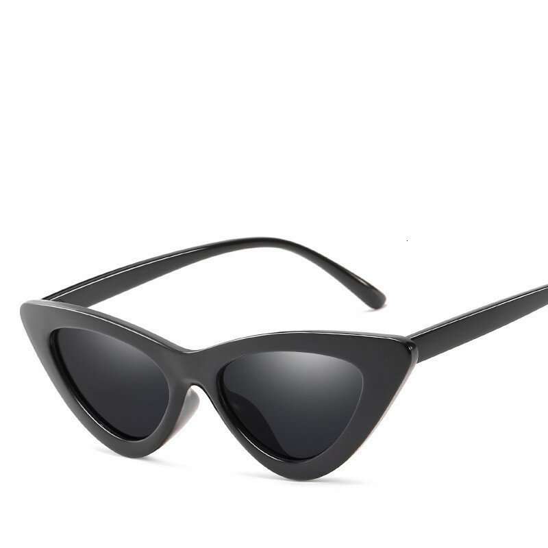 LONSY موضة لطيف مثير السيدات القط العين النظارات الشمسية النساء خمر الرجعية الصغيرة الثلاثي Cateye نظارات الإناث Oculos دي سول UV400