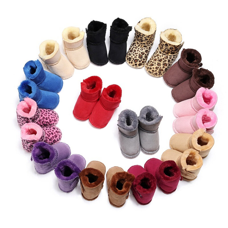 Botas de algodón para bebés recién nacidos, zapatos para primeros pasos, cálidos, suela suave