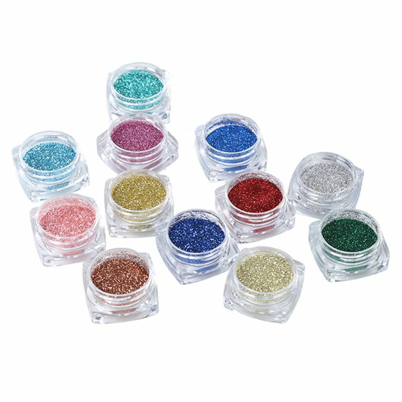 Relleno de epoxi de cristal para fabricación de joyas, colorante de limo en polvo, pigmentos de perlas, colorantes para velas de jabón, 12 unids/set por juego