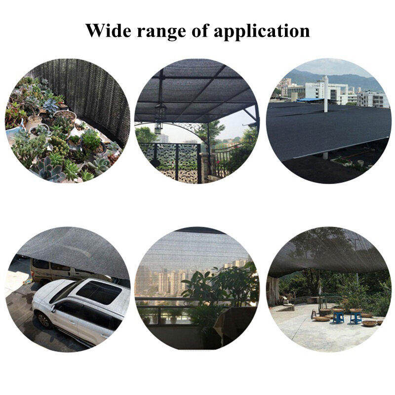 Black Anti-UV HDPE Sunshade Net Garden Succulent Plant Shading Net Outdoor Swimming Pool Cover 3Pin 6Pin 12Pin Sun Shade Net