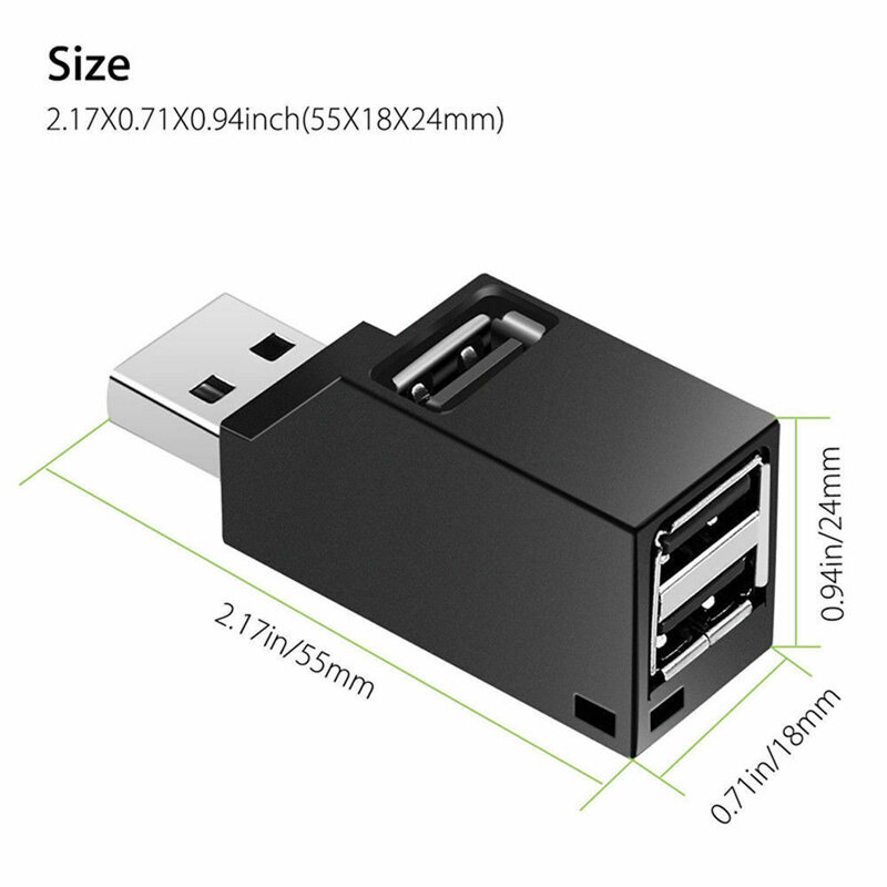 Концентратор USB 3,0, адаптер-удлинитель, мини-разветвитель, 3/4 портов для ПК, ноутбука, Macbook, высокоскоростной U-диск-ридер для Xiaomi