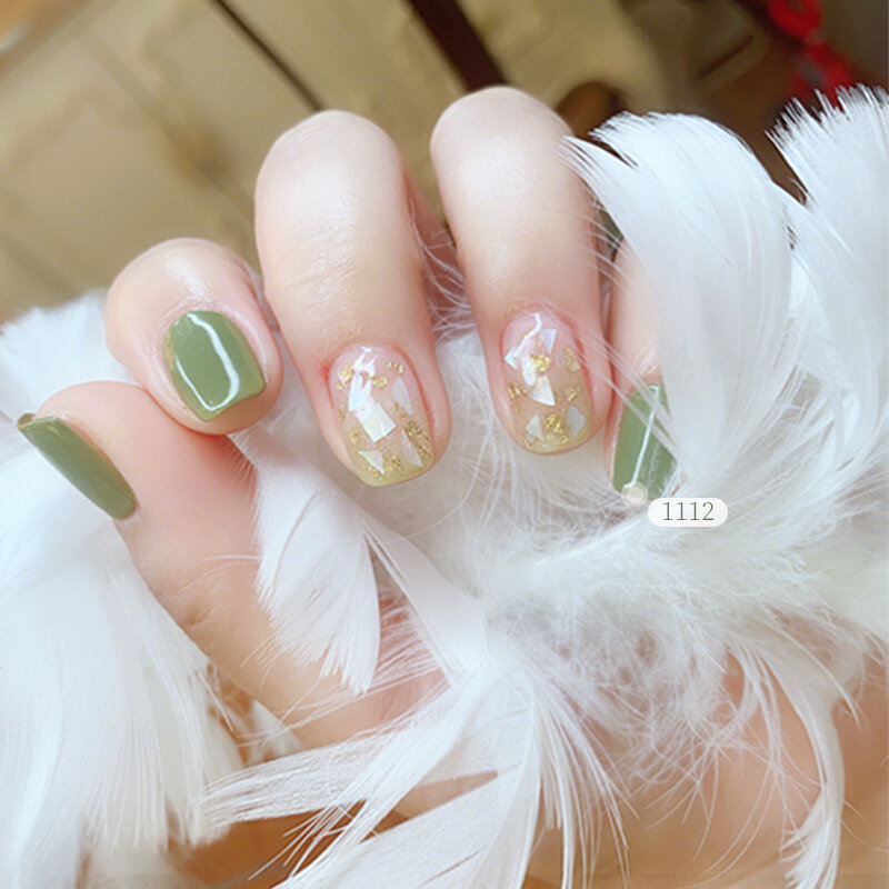 HNUIX-esmalte de uñas en Gel, barniz de pintura de colores verdes para manicura DIY, capa Base superior, diseño de uñas Hybird, imprimación artística, 7,3 ML