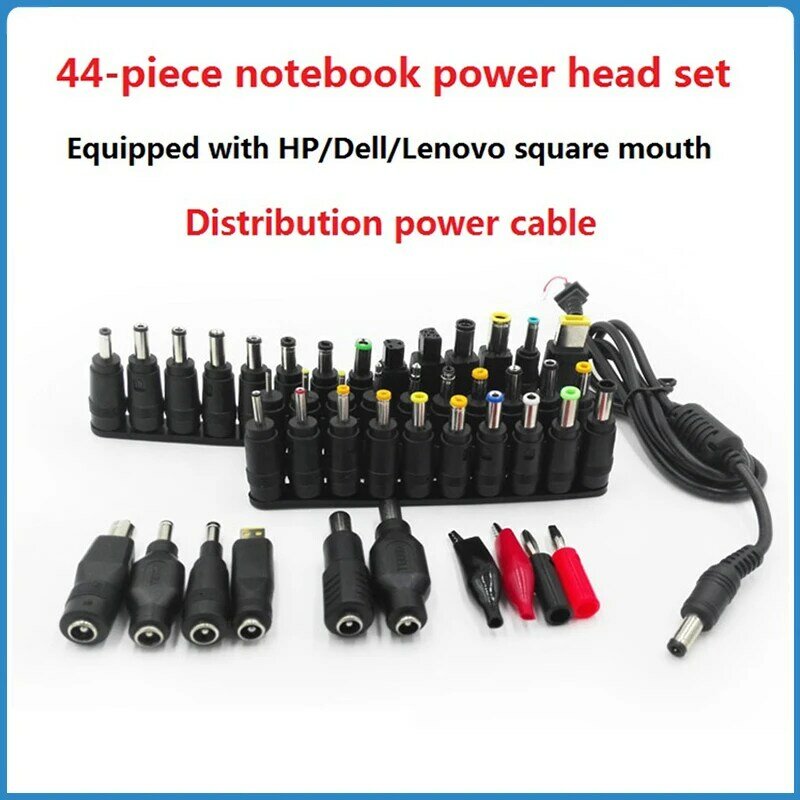 40/44Pcs Universal DC AC Power Adapter Tips Jack Plug For Mobile Phone Laptop Notebook HP DELL  Lenovo Thinkpad Power Head Plug