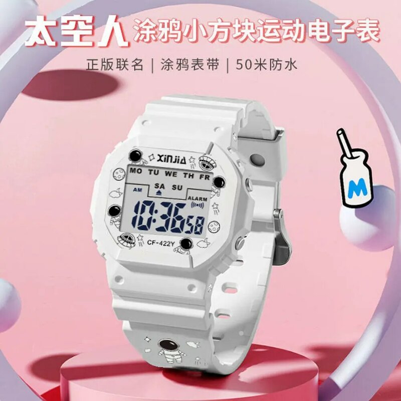 Nowości zegarek studencki wersja koreańska prosty Luminous wodoodporny dla chłopców z motywem sportowym Casual silikonowy elektroniczny zegarek świąteczny prezent