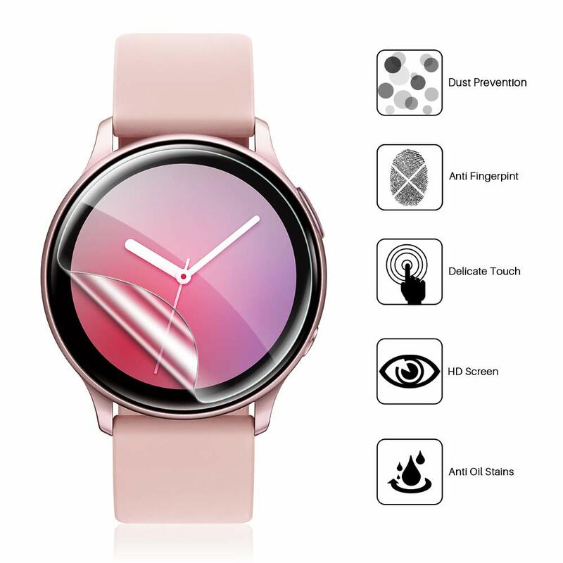 2PCS Screen Protector For Samsung Galaxy watch active 2 44mm 40mm 3D HD Ultra-thin Full Protective film watch Accessories