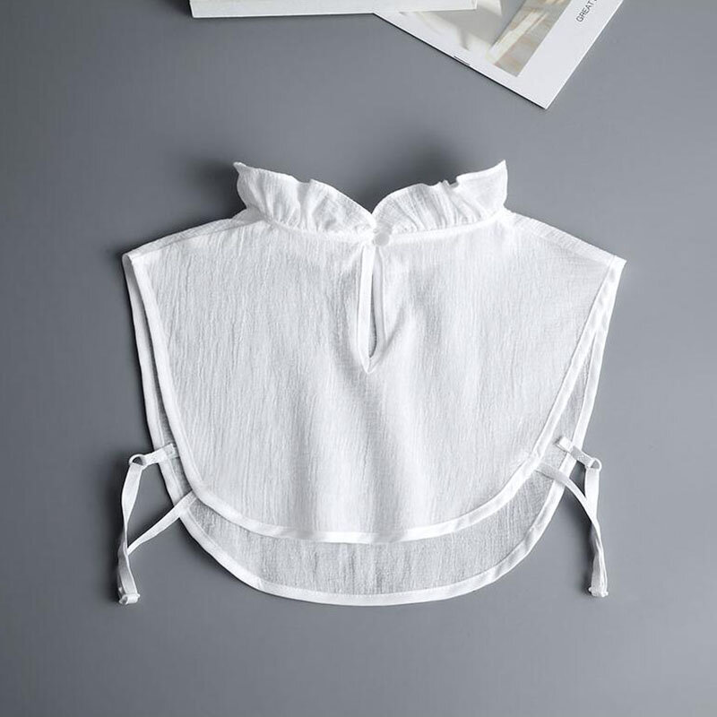 Vintage stojak z imitacją kołnierzyka koszula 2020 biały z imitacją kołnierzyka dla kobiet odpinany fałszywy kołnierzyk koszuli kobiet ubrania akcesoria Faux Col
