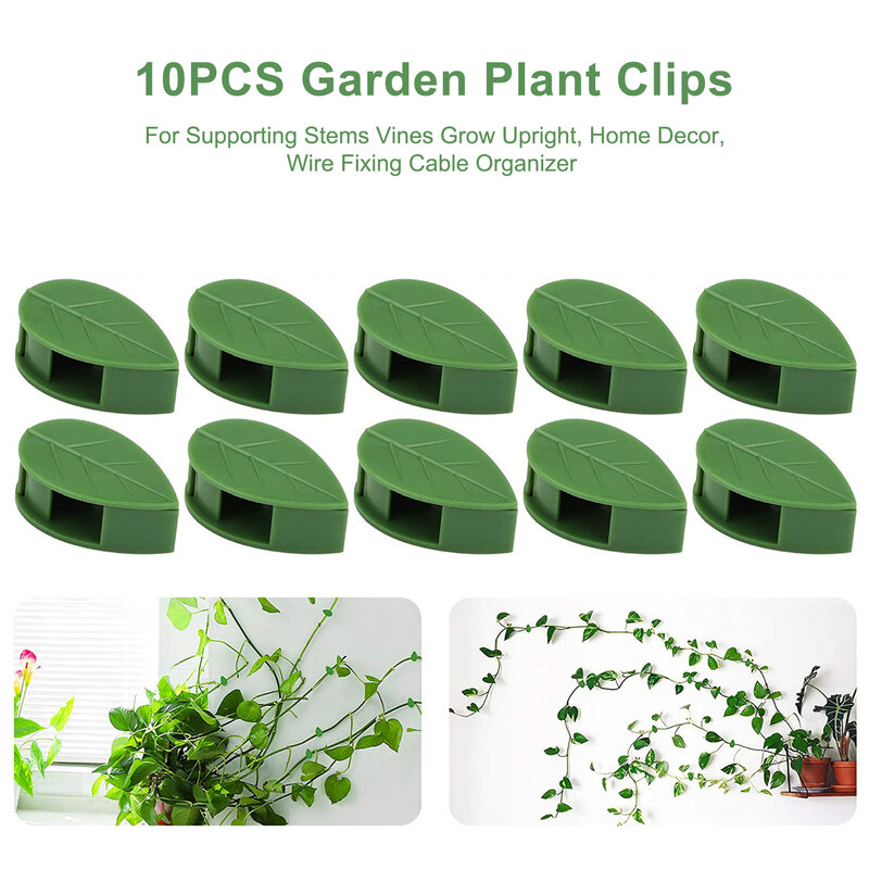 10/100pcs Plant Fixture Clip Plant Climbing Wall Self-Adhesive Fastener Tied Fixture Vine Buckle Hook Garden Plant Wall Climbing