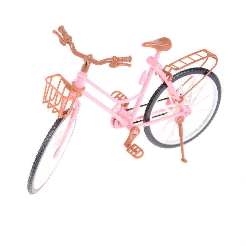 Kinder Spielen Haus Spielzeug Kind puppe haus Preted Spielen Handgemachte Fahrräder Spielzeug Kinder Kunststoff Mini Bike für Puppe Zubehör