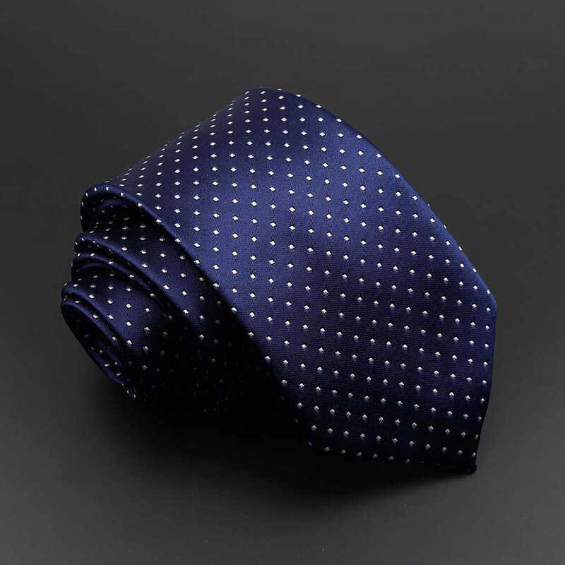 Corbata de poliéster ajustada Para Hombre, cuello a cuadros de lujo Para boda, fiesta, Corbatas Jacquard Para Hombre, corbata de diseño de lunares, 7cm