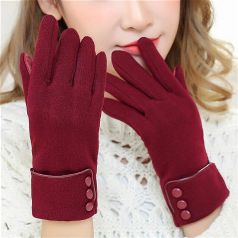 Graceful Winter Warm Thicken Touch Screen Gloves Plus Velvet Driving Mittens Skiing Gloves