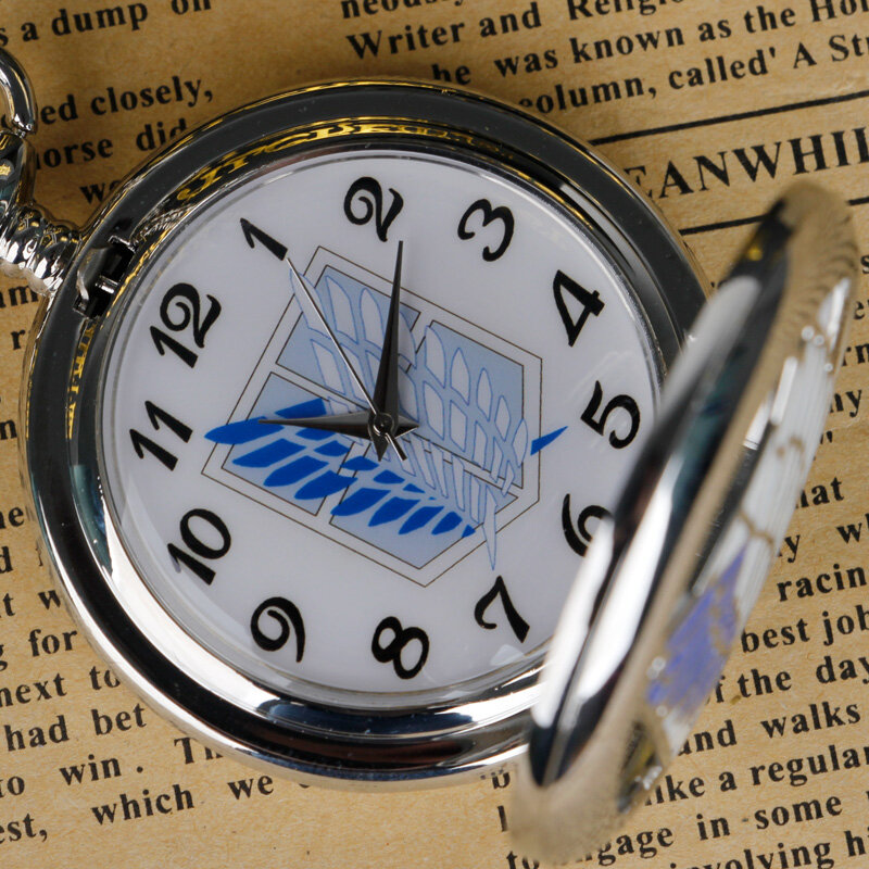 Design exclusivo Ataque Clamshell Quartz Pocket Watch Relógio Mulheres homens Presentes relojes de bolsillo