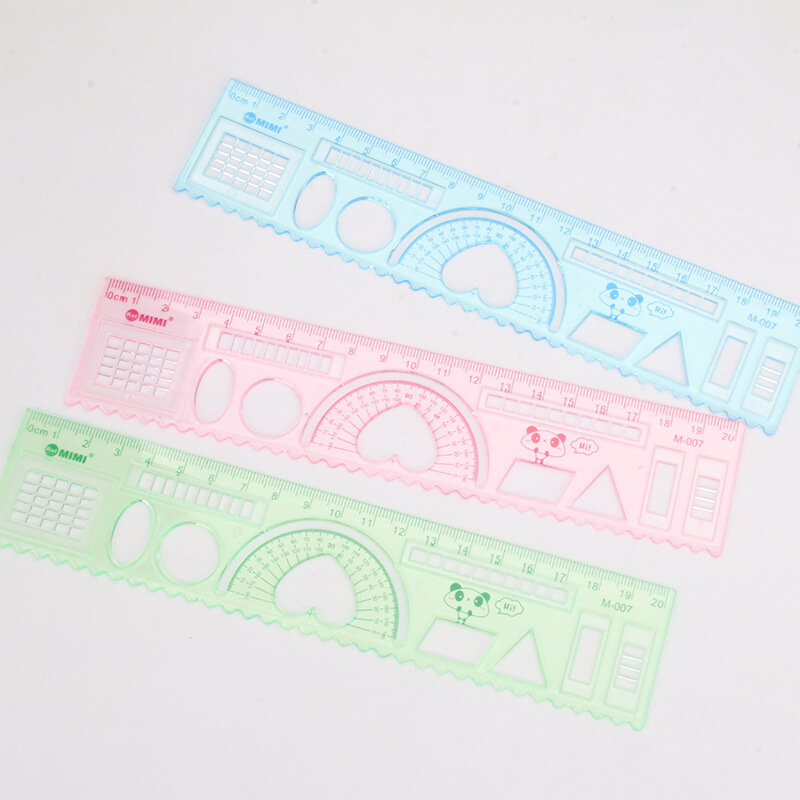 Korean student stationery creative multifunction four in one ruler Kawaii drawing office support factory direct selling statione