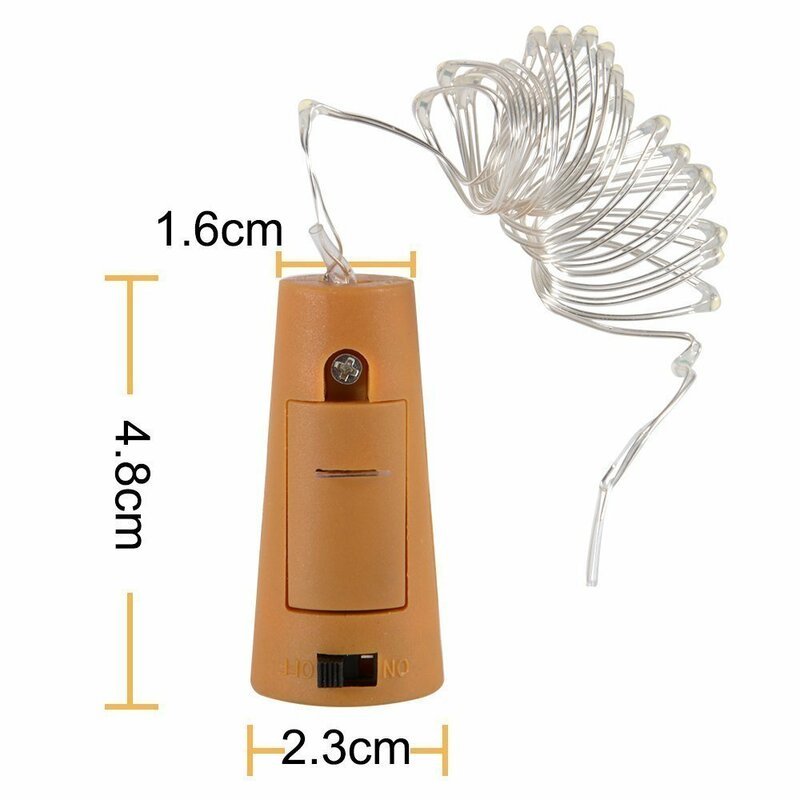 Wine Bottle String Light Copper Wire LED Starry Fairy Light Battery Operated Light for Party Wedding Valentine's Day Decor  D40