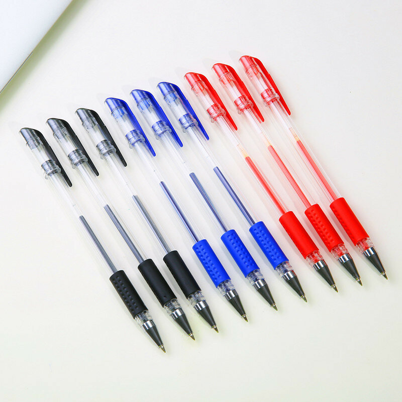 Ezone-caneta gel 0.5mm, 20 peças, tinta preta/azul/vermelha, balas/agulhas, estudantes, papelaria, volta às aulas, 2021, material de escritório, escreve suavemente