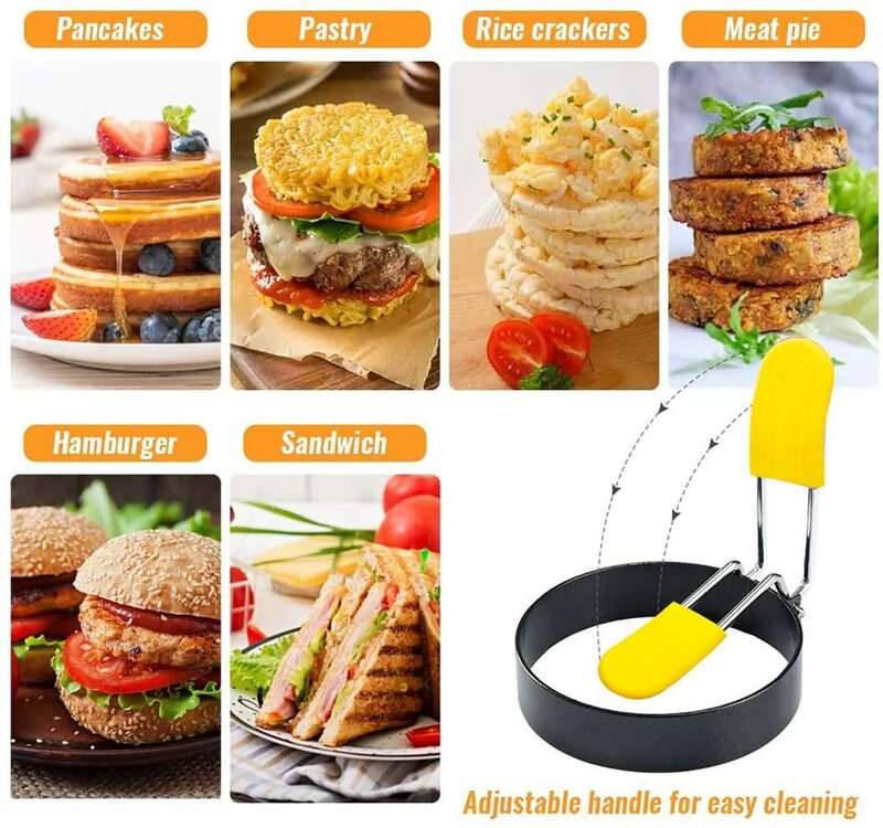UFO STYLE Metal Fried Egg Pancake Ring Omelette Fried Egg Round Shaper Eggs Mold For Cooking Breakfast Pan Oven Kitchen