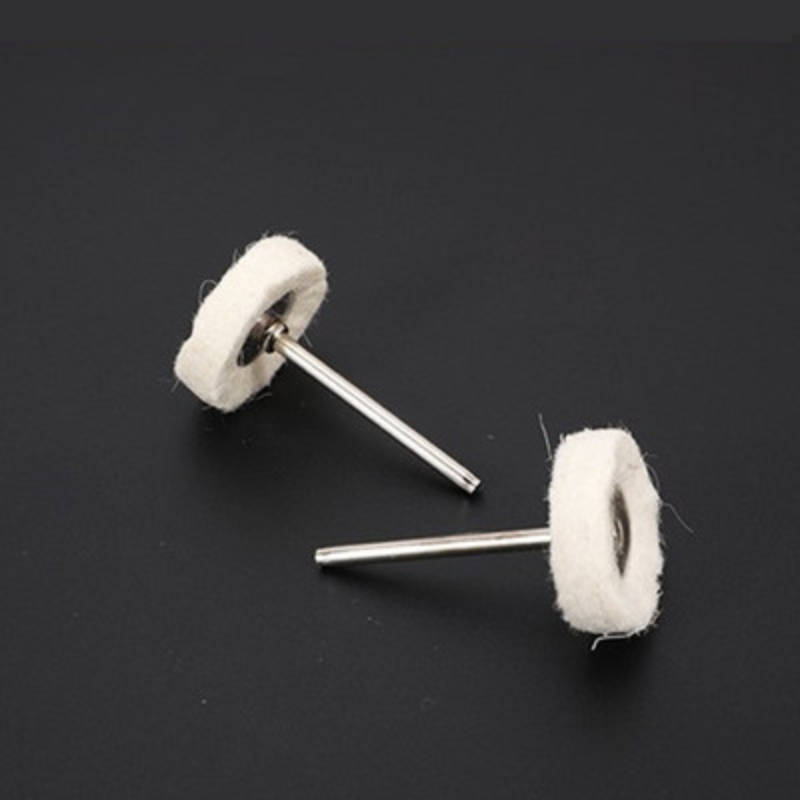Cabezal de pulido tipo T de lana de vástago de 3,0mm/rueda de lana de vástago de 3,0mm/cabezal de pulido Tipo T de lana suave/cabezal de pulido de espejo