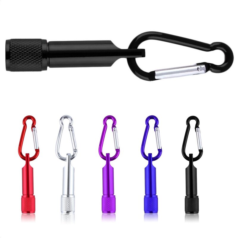 2021แบบพกพา Mini ไฟฉาย Super Bright Keychain Hook ไฟคู่มือ Flash Light อลูมิเนียม LED Self Defense