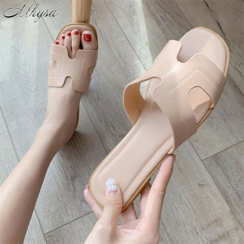 Mhysa 2020 Summer Fashion Slipper For Flat Sandals Slipper casual Beach Slipper Women Slipper For Indoor&Outdoor Flip-flops