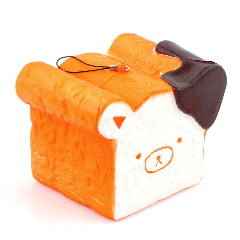 2017 Nieuwe 11 CM Jumbo Squishy Rilakkuma Squishy Chocolate Toast Telefoon Riemen Toy Gift Collectibles Met Tag Squeeze Speelgoed