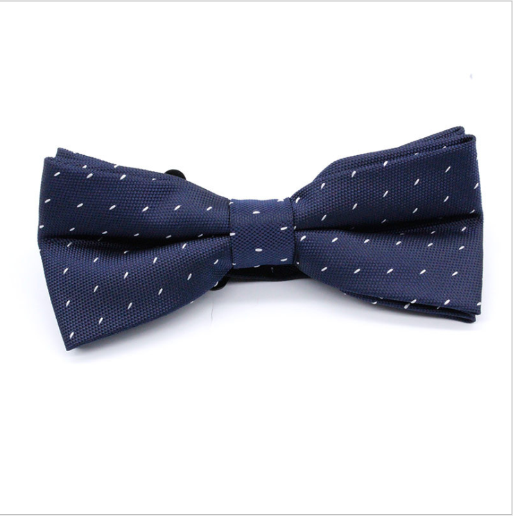 Traje formal de corbata de moño para hombres versión británica coreana versátil anacardo fruta punteada algodón poliéster lazo de seda