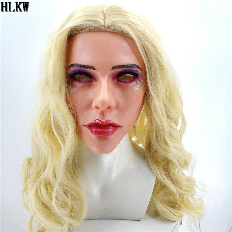 トップグレードのセクシーなシリコンマスク現実的な女神の顔パーティーマスクコスプレ仮面ハロウィンマスク女装現実的なシリコーンマスク