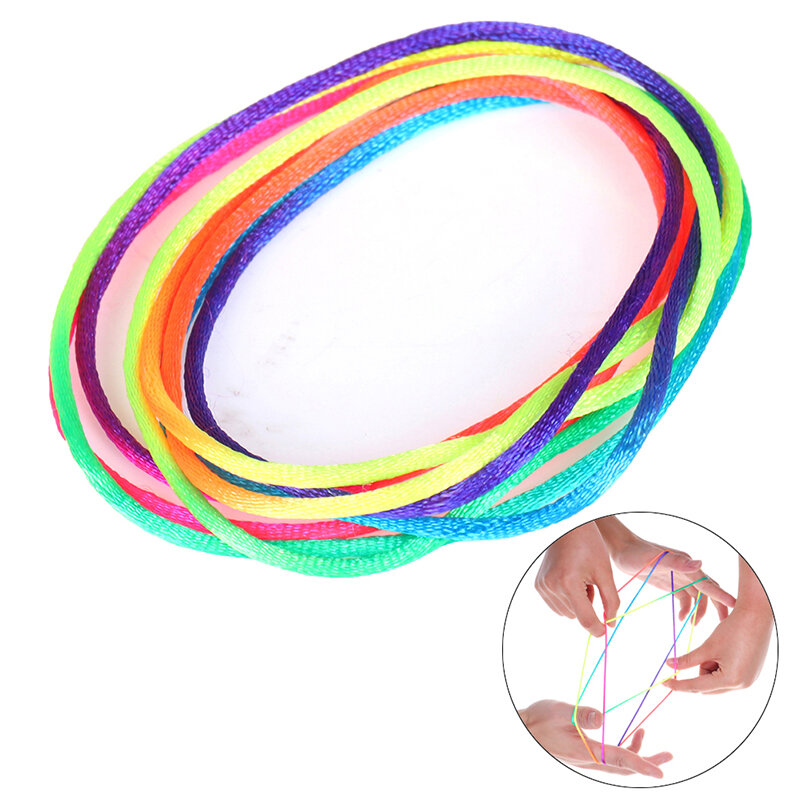 Rainbow Color Fumble Finger Thread Rope String Game Developmental Toy Puzzle Educational Game for Children Kids