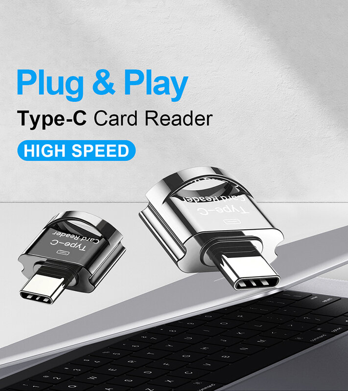 Leitor de cartão de memória OTG inteligente, Tipo C para Micro-SD TF Adapter, Samsung, SanDisk, Micro USB para Micro-SD, Xiaomi, Macbook