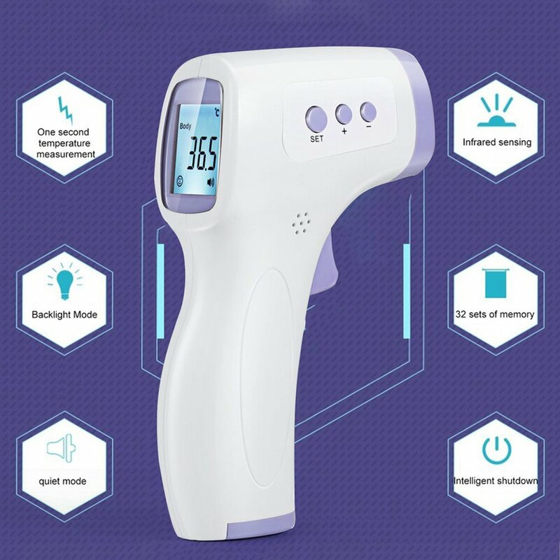 2021 적외선 온도계이 마 바디 비 접촉 온도계 아기 성인 야외 홈 디지털 적외선 발열 귀 온도계