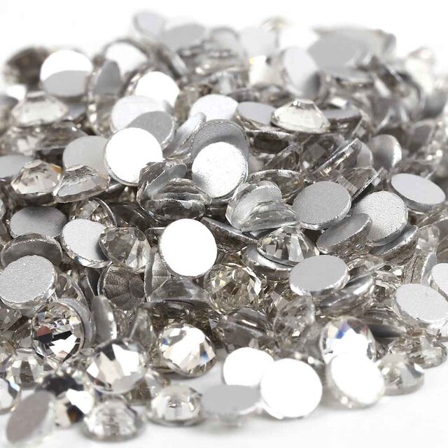 Diamantes de imitación AB no Hotfix, superbrillantes, SS3-SS50, espalda plana, costura y tela, para decoración de uñas