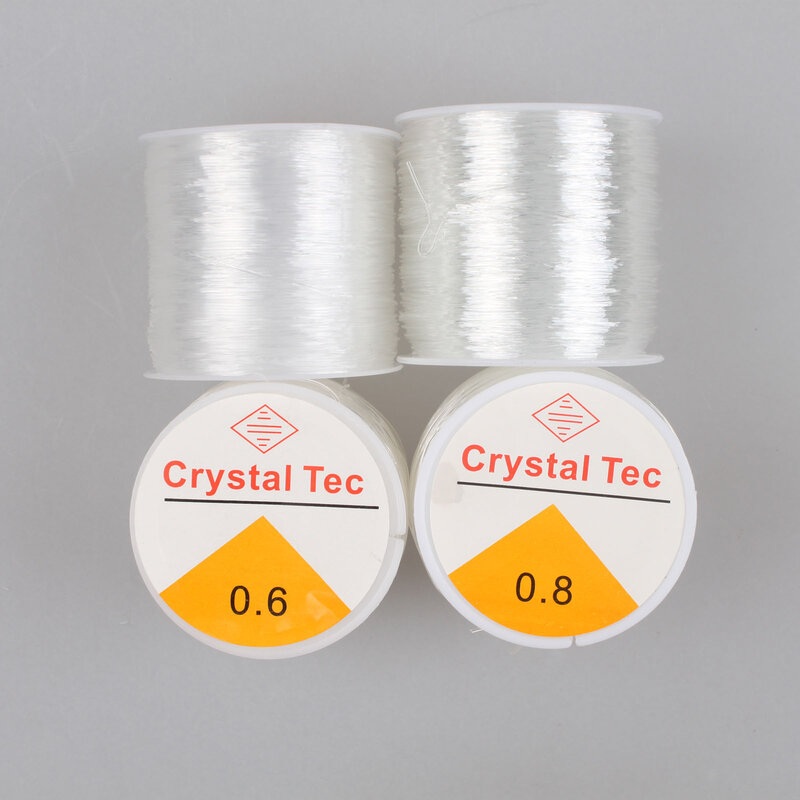 Filo elastico in gomma con cordino di cristallo 0.5 0.6 0.7 0.8 1.0mm risultati dei gioielli linea di perline per braccialetti fai-da-te creazione di gioielli
