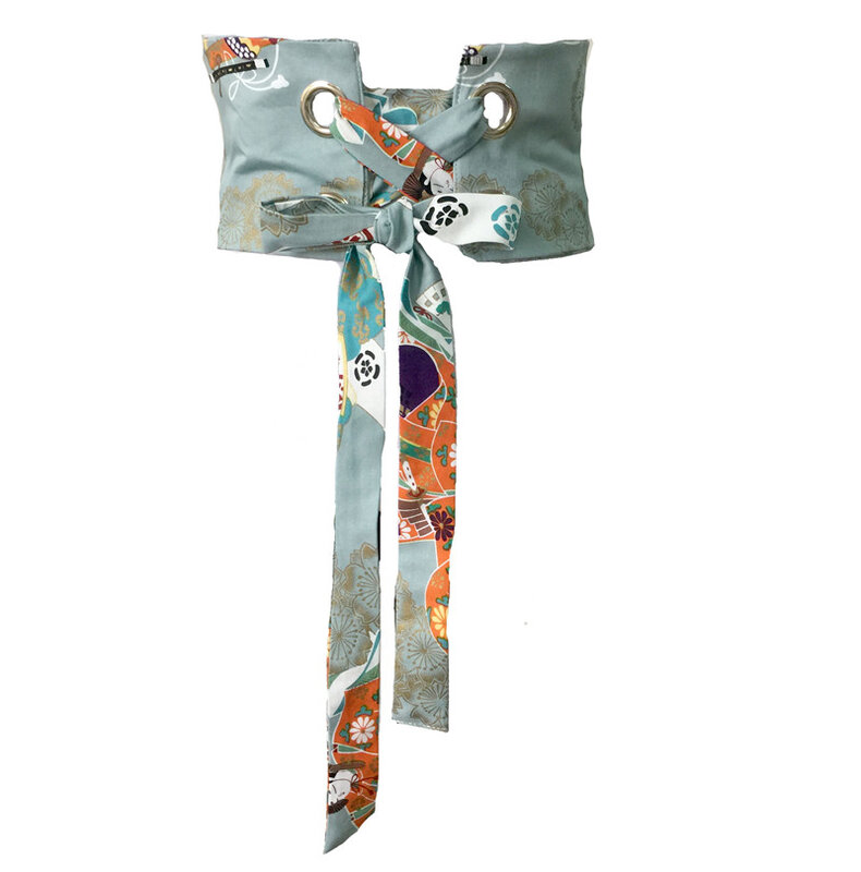2023 Chinese Stijl Riem Kimono Taille Cover Hanfu Bandage Ontwerp Oude Printing Etnische Stijl Riem Vrouwen Vintage Traditionele Obi