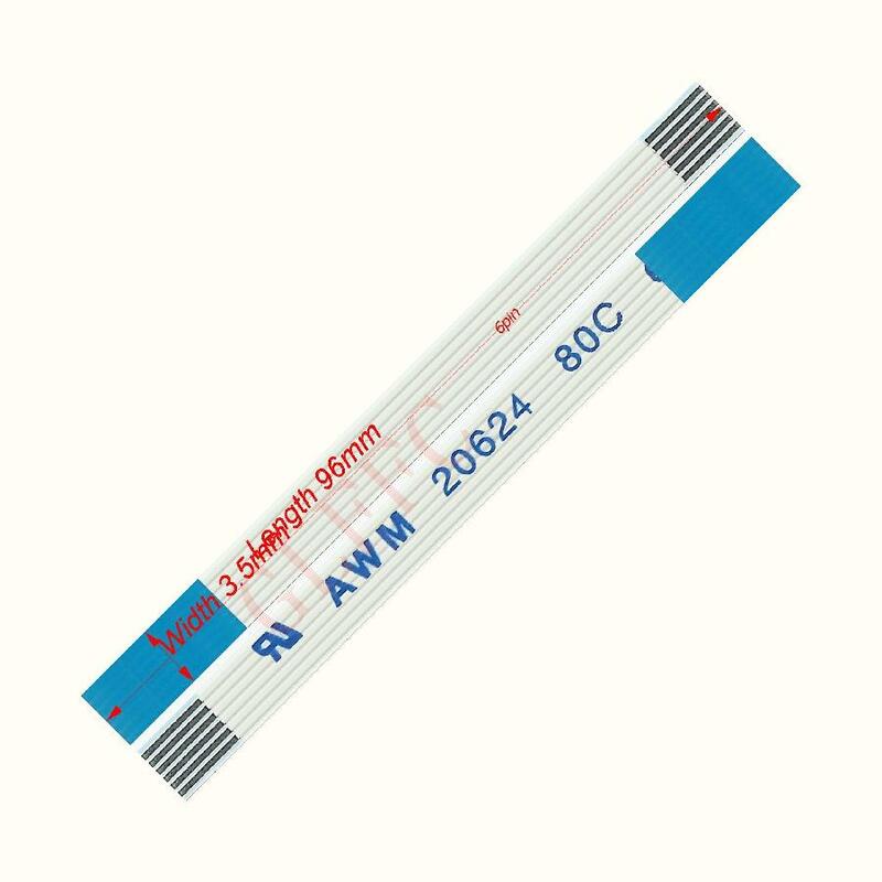 6pin 0.5pitch 25mm-500mm b-type elastyczny kabel płaski FFC awm 20624 ROHS dla TTL LCD DVD komputer