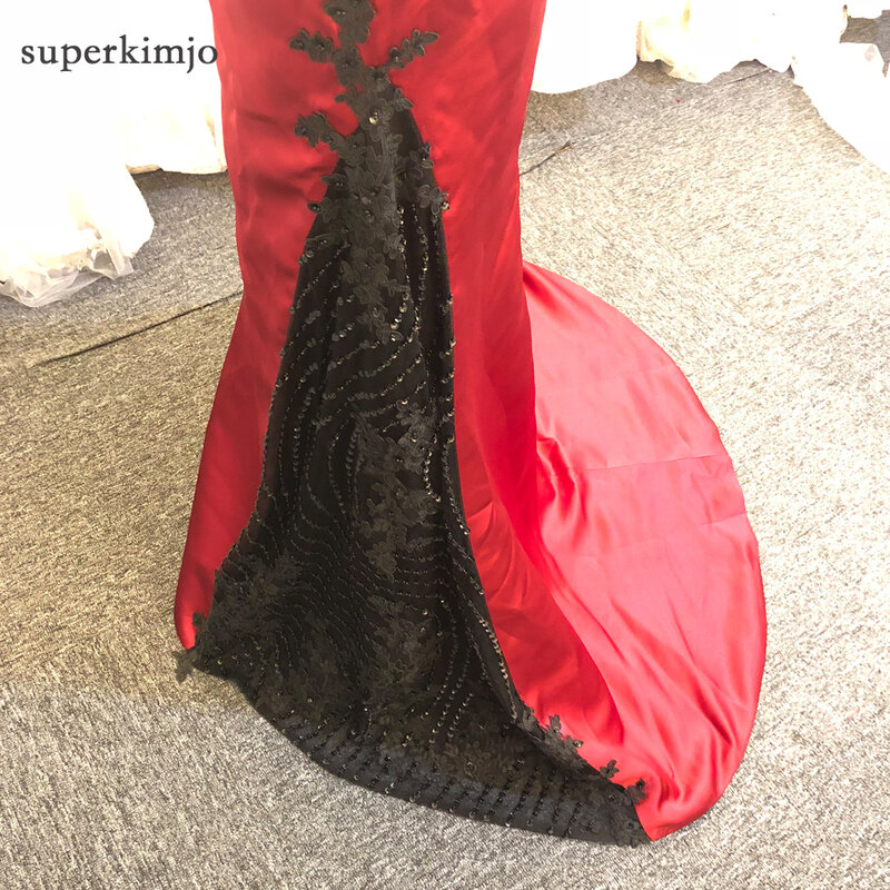 Prawdziwe burgundowe suknie na bal 2020 sweetheart dekolt koronkowe aplikacje z koralikami cekiny syrenka kwiaty koronkowe długie suknie wieczorowe