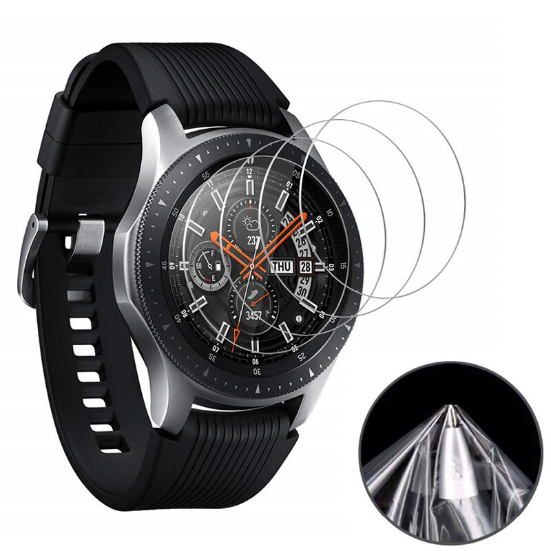 1/2 Stuks Voor Samsung Galaxy Horloge 3 45Mm 41Mm Zachte Hydrogel Film 9H Premium Screen protector Film Smatwatch Accessoires Niet Glas