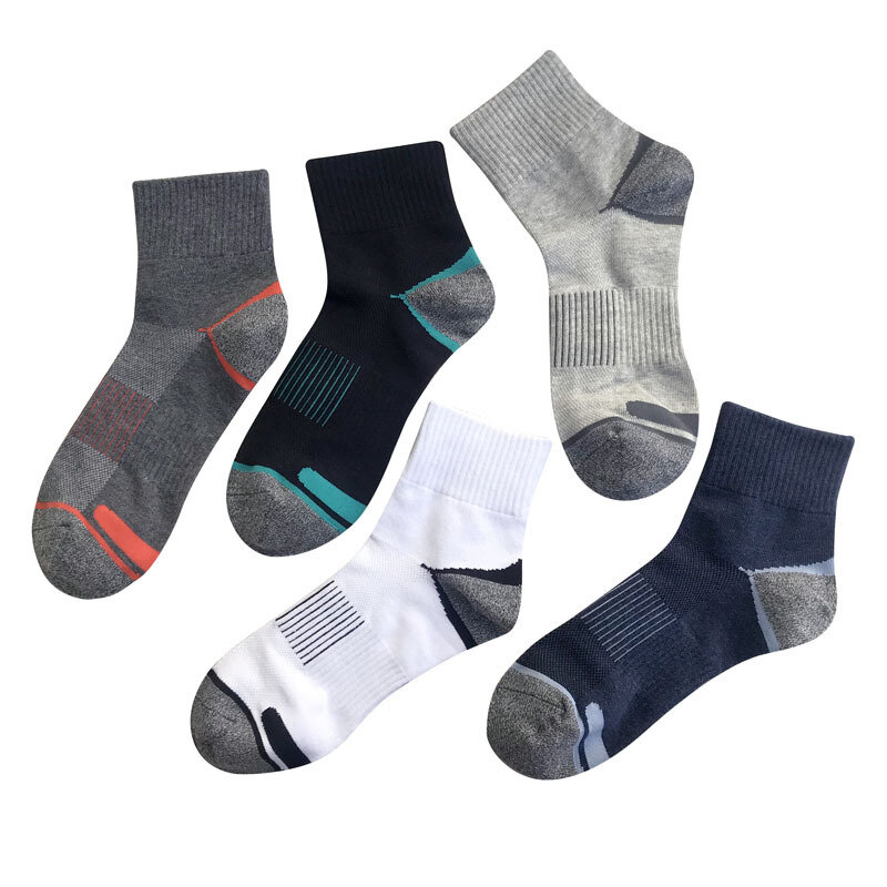 5 Pairs Running Football Sport Socks Compression Quick-Drying Breathable Deodorant Outdoor Basketball Cycling Travel Socks