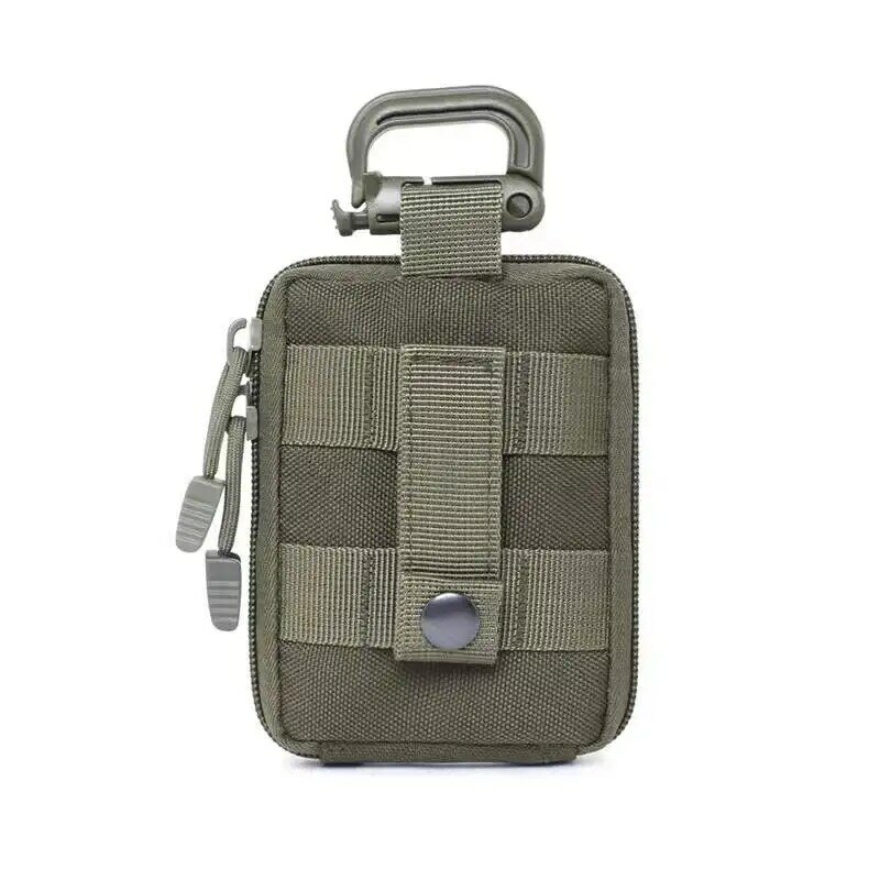 MOLLE tas taktis EDC, kantung perlengkapan aksesori berburu luar ruangan, dompet Organizer medis militer kecil