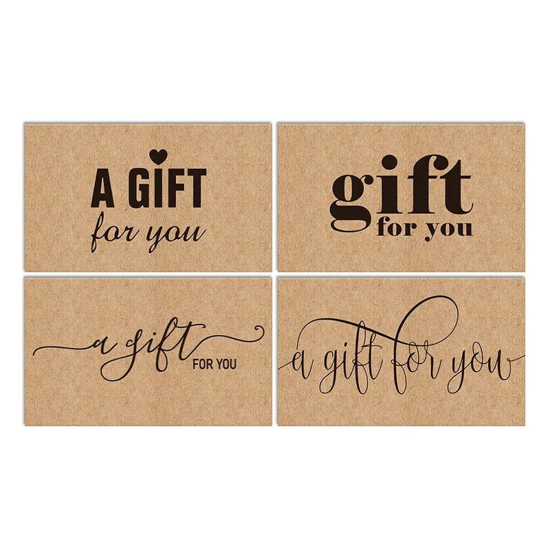 Carte en papier Kraft "un cadeau pour vous", pour soutenir les petites cartes de visite, de remerciement, décoration de paquet de mariage, 30 pièces/paquet